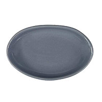 Блюдо овальное 150*100 мм. Серый, форма Крафт волнистый край Bonna /1/12/