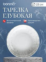 Тарелка d=230 мм. глубокая 1000 мл. h=45 мм. Ирис Серый, форма Банкет Bonna /1/6/558 ОСЕНЬ