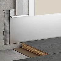 Скрытый плинтус KRAAB GIPPS 80 (Серебро) 2,7м. с ЛЭД подсветкой