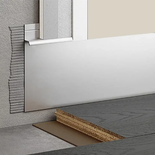 СкрытыйплинтусKRAABGIPPS80(Серебро)2,7м.сЛЭДподсветкой