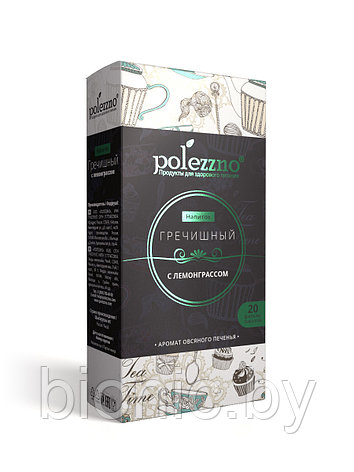 Напиток "Гречишный с лемонграссом" в фильтр-пакетах Polezzno 40 г, фото 2