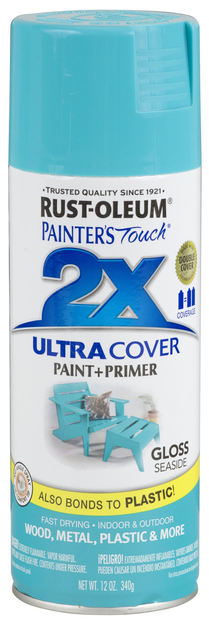 Краска универсальная на алкидной основе Ultra Cover 2x Spray Лазурный берег, глянцевый - фото 1 - id-p34051653
