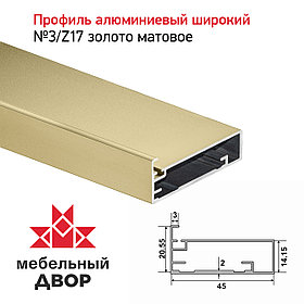 Профиль №3/Z17 Золото матовое (длина 2.9 м)