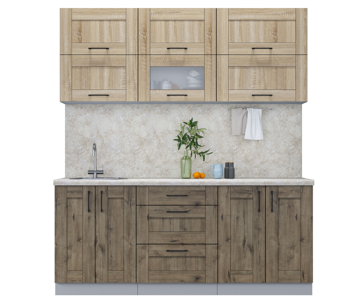 Кухня Мила Хольц 1.9Б Дуб сонома - Дуб веллингтон