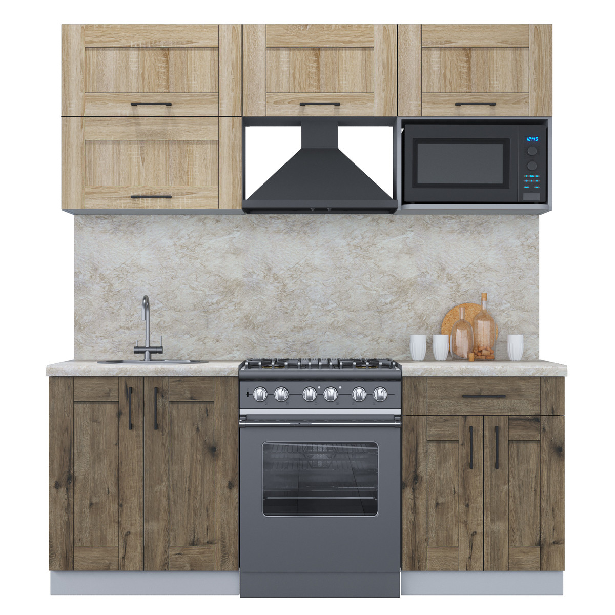 Кухня Мила Хольц 1.9В Дуб сонома - Дуб веллингтон