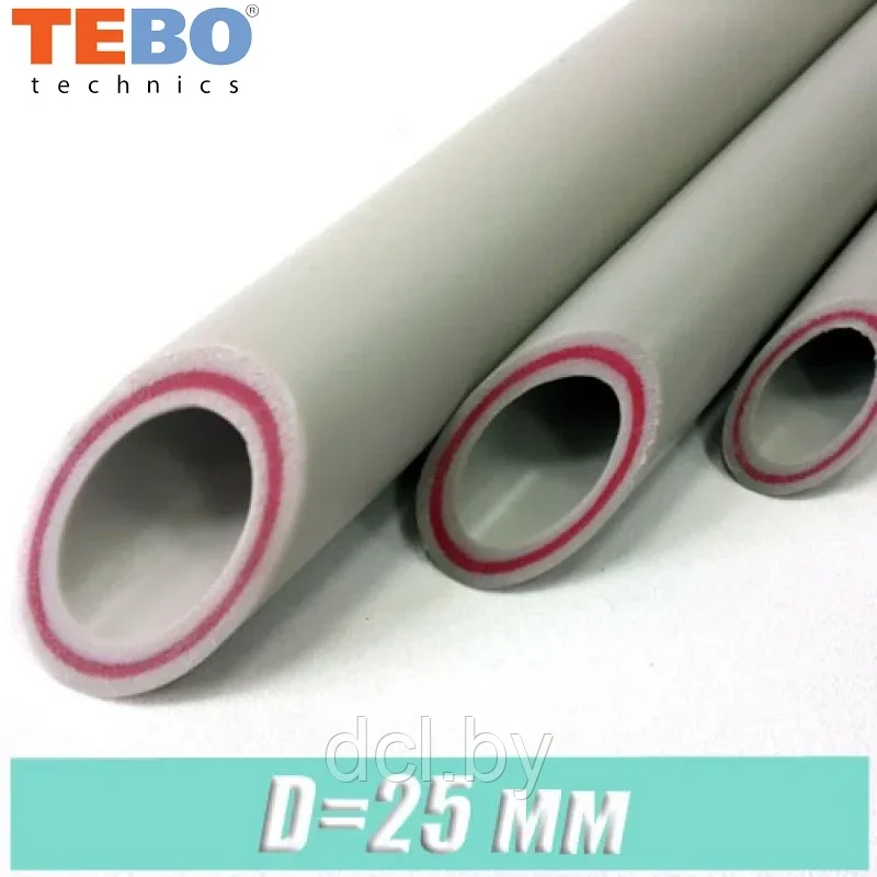 Труба PPR арм. стекловолокном PN20 "TEBO" 25х3,5
