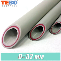 Труба PPR арм. стекловолокном PN20 "TEBO" 32х4,4