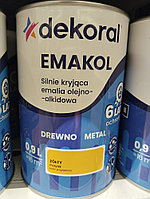 Эмаль Dekoral Emakol Strong масляно-фталевая 0,9л желтая RAL 1003