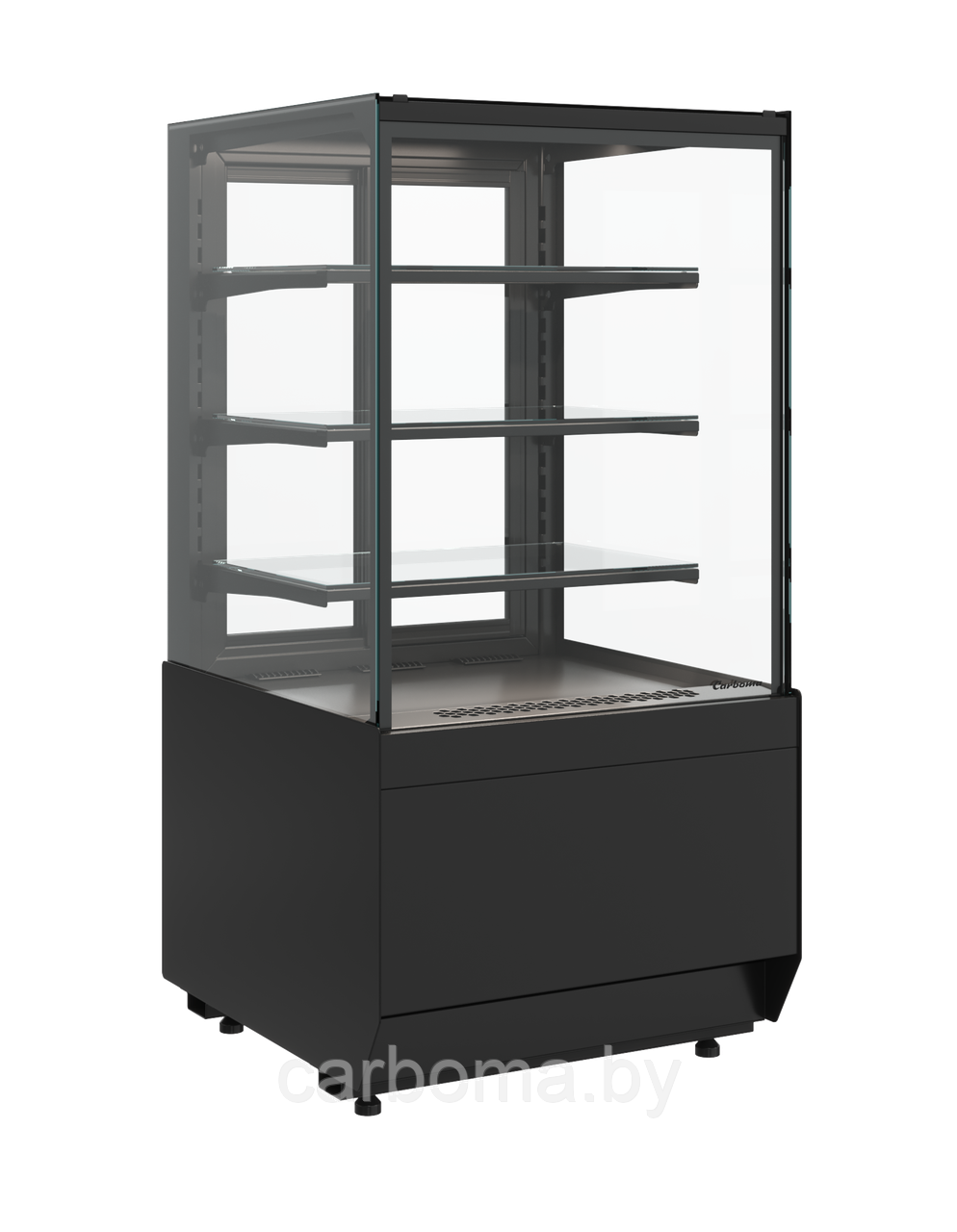 Кондитерская витрина холодильная Carboma Cube KC70 VV 0,6-1 STANDARD (версия 2.0) черная 0...+7