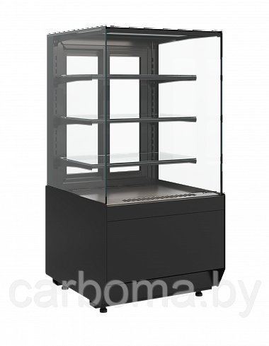 Витрина нейтральная Carboma Cube KC70 N 0,6-1 LIGHT (версия 2.0) черная