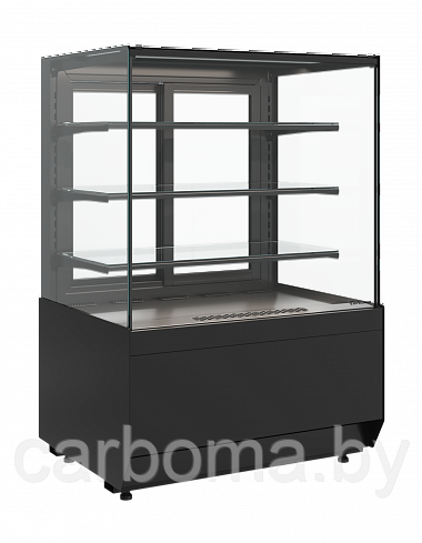 Витрина нейтральная Carboma Cube KC70 N 0,9-1 LIGHT (версия 2.0) черная