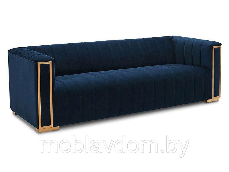 Диван SIGNAL VOGUE 3 Velvet tap. 202 темно-синий/золотой