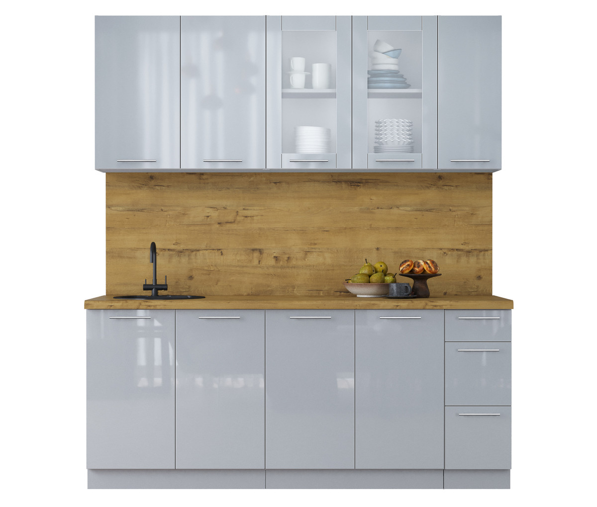 Кухня Мила Пластик 1.9Б Туманный глянец