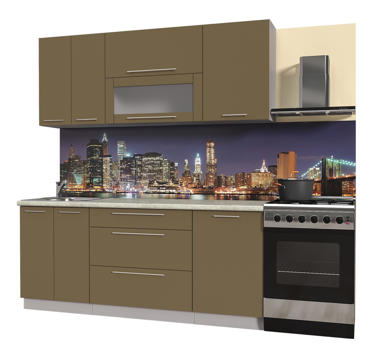 Кухня Мила Пластик 1.9В Капучино