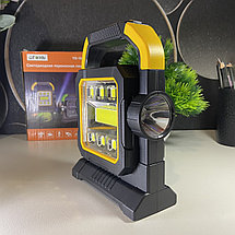 Фонарь-прожектор YD-1831 Аккумуляторный ручной с солнечной панелью, кемпинг фонарик + повербанк, фото 3