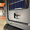 Фонарь-прожектор YD-1831 Аккумуляторный ручной с солнечной панелью, кемпинг фонарик + повербанк, фото 5