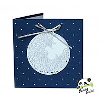 Открытка с элементами ручной работы 135х135 мм (5НОП-00001) Елочный шар