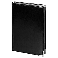 Ежедневник полудатированный Classic Pristine черный с серебром