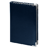 Ежедневник полудатированный Classic Pristine синий с серебром