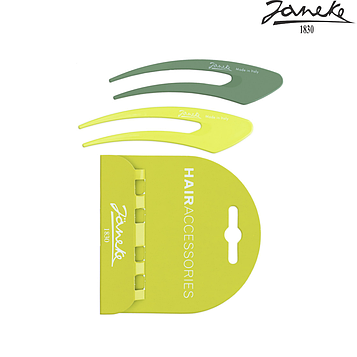 Заколка Шпилька Janeke Hair clip 2 шт.  Лайм/Фисташка