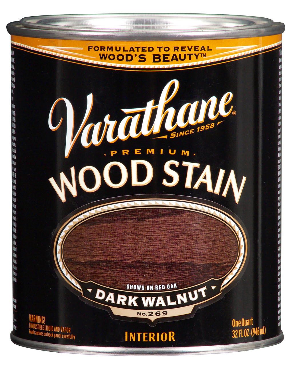 Пропитка для дерева на масляной основе Varathane Wood Stain (тонирующее масло для дерева) Темный орех - фото 1 - id-p33489449