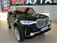 Детский электромобиль Baby Driver 2288 (чёрный глянец) BMW X7 Полноприводный Двухместный+ Качалка, усиленный