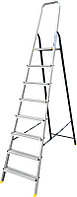 Лестница-стремянка Алюмет AMS7808 (40*20, усиленная, 8-и ступ., алюминий/сталь)