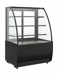 Кондитерская витрина холодильная Carboma Flandria K70 VV 0,9-1 STANDARD (версия 2.0) 0...+7 черная