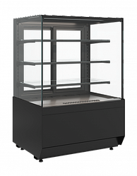 Кондитерская витрина Carboma CUBE KC70 VM 1,3-1 LIGHT (версия 2.0) +6...+12 черная