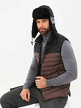 Шапка ушанка зимняя HUNTSMAN Siberia, цвет Серый/Черный 56-58