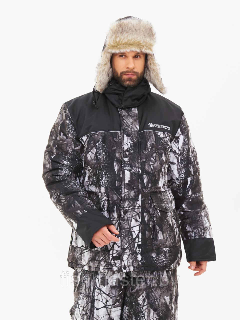 Шапка ушанка зимняя HUNTSMAN Альтаир с маской цвет Белый лес