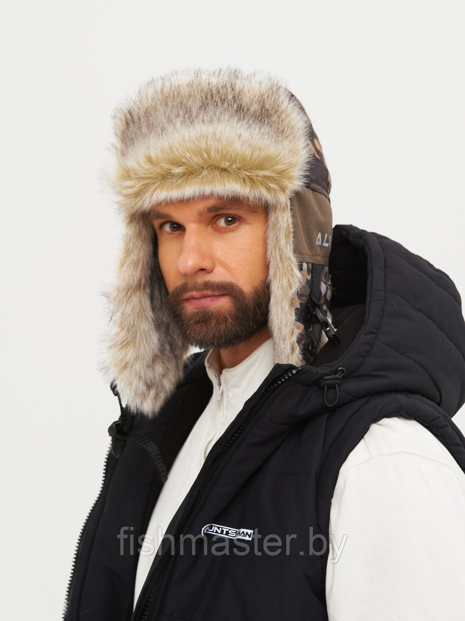 Шапка ушанка зимняя HUNTSMAN Альтаир с маской цвет КМФ