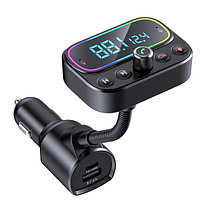 FM-модулятор с Bluethooth - T67, 1xUSB, TYPE-C порт, громкая связь