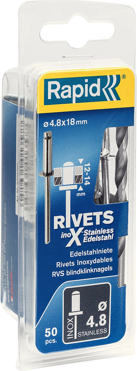 RAPID 4.8 х 18 мм, 50 шт, нержавеющая заклепка (5000397)