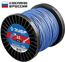 ЗУБР ЗВЕЗДА, 3.0 мм, 240 м, леска для триммера, Профессионал (71025-3.0)