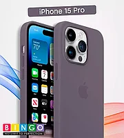 Чехол - бампер для Apple iPhone 15 Pro, Bingo Silicone Case, лавандово-серый 559015