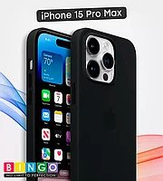 Чехол - бампер для Apple iPhone 15 Pro Max, Bingo Silicone Case, черный 559018