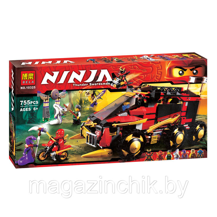 Конструктор Ниндзяго NINJAGO Мобильная база Ниндзя 10325, 755 дет, аналог Лего Ниндзя го (LEGO) 70750 - фото 1 - id-p34086609