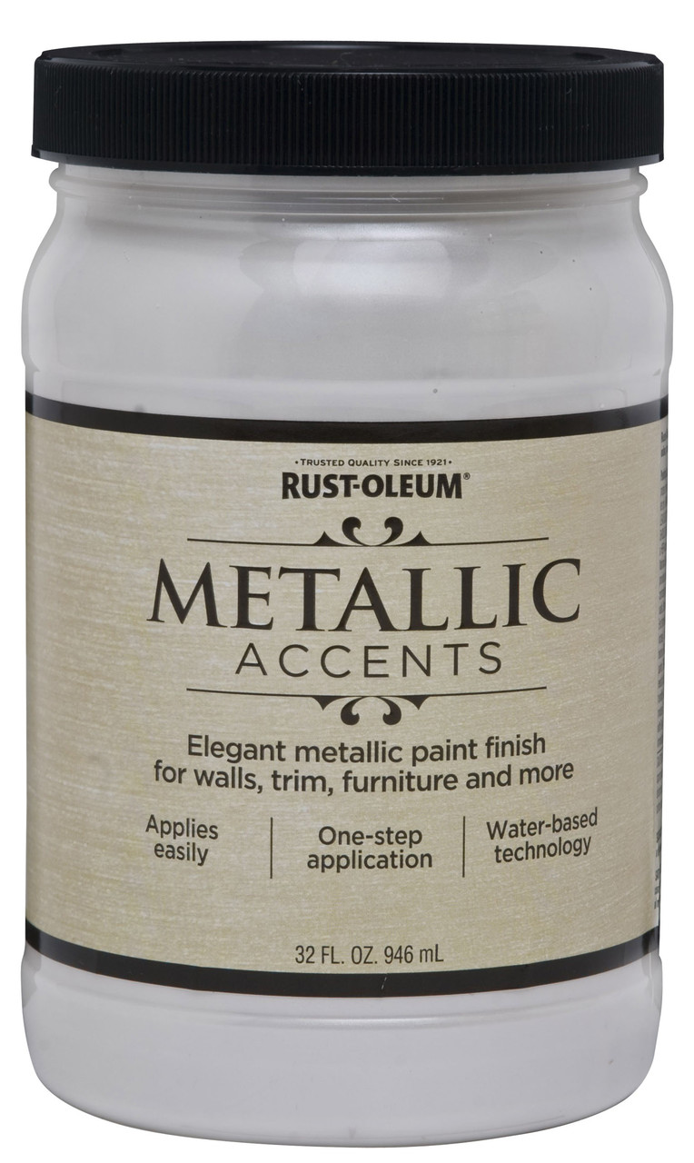 Декоративная краска  Metallic Accentsns (с эффектом насыщенного металлика на акриловой основе Белый жемчуг