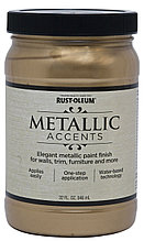 Декоративная краска  Metallic Accentsns (с эффектом насыщенного металлика на акриловой основе Светлое золото
