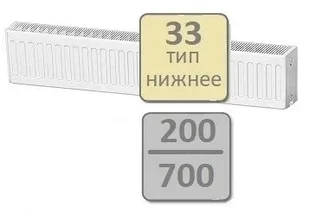 Стальной панельный радиатор Lemax Valve Compact тип 33-200 700
