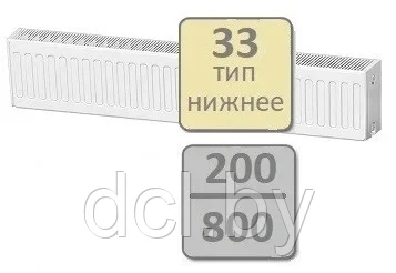Стальной панельный радиатор Lemax Valve Compact тип 33-200 800