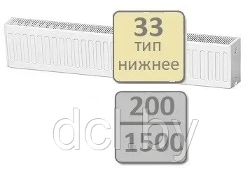 Стальной панельный радиатор Lemax Valve Compact тип 33-200 1500