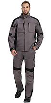 Костюм СИРИУС-ЦИТРИН куртка, брюки ср.серый с черным, фото 2