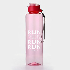 Бутылка для воды RUN, 600 мл, цвет розовый 10328455