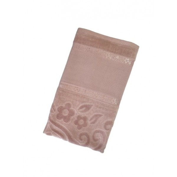 Махровое полотенце для лица 50х90 темно-розовое NURPAK 211