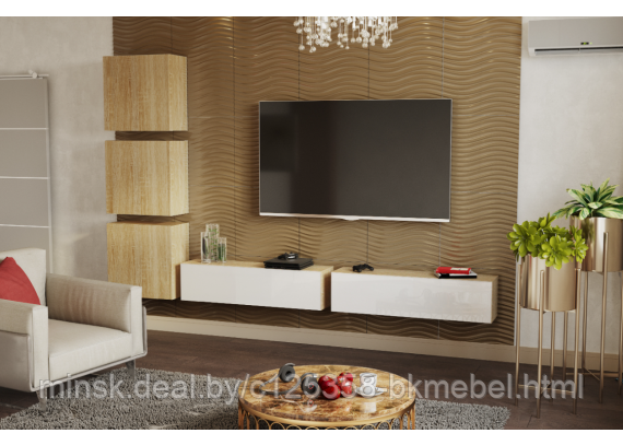 Гостиная Линда Дуб сонома/Белый