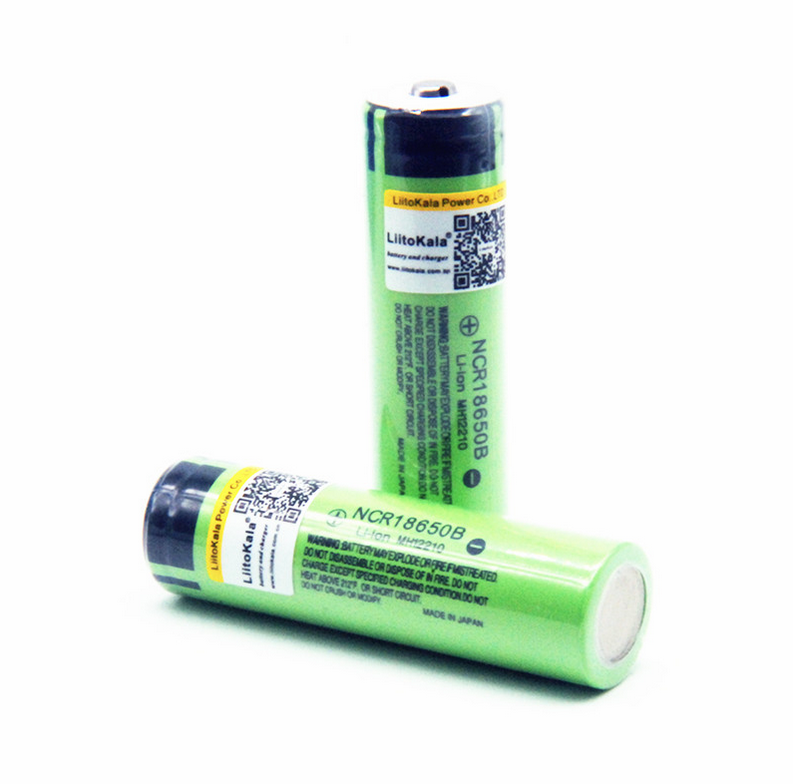 Аккумулятор 18650 3400mAh - LiitoKala 34B-JT (NCR18650B), 3.7v, 6A, Li-Ion, высокий +