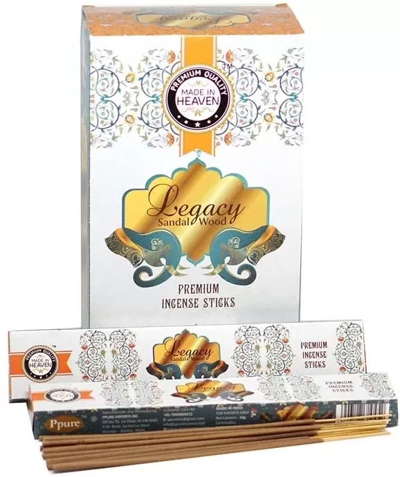 Благовония натуральные Legacy Sandalwood / Сандаловое дерево, Ppure Made in Heaven 15 гр