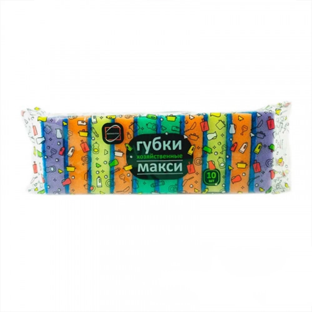 Губки для посуды КонтинентПак Макси 92*65*27 мм 10 шт